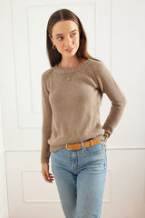 Sloane Crewneck in Mocha
