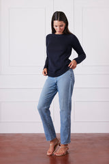 Sloane Crewneck in Midnight Navy