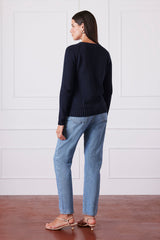Sloane Crewneck in Midnight Navy