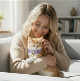 Anypet Small Purple Pink Cat Collar with Safety Buckle, Bell & Durable Adjustable Strap – Stylish Comfortable Pet Accessory for Cats