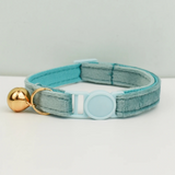 Anypet Stylish Green Cat Collar Large Size with Safety Buckle Bell Durable Adjustable Strap Cute Fashion Pet Accessory for Cats & Kittens