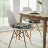 Anypillow Black & White Round Cushion – Geometric Seat Pad