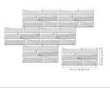 ANYDECO Wallpaper Light Gray 18 Pcs Waterproof Self Adhesive Removable DIY Modern Marble Tile Wall Sticker Home Decor