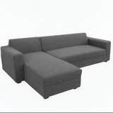 Anyseat 4-Seater Sofa Cover – Plain Gray Style Slipcover for Living Room Chair Protection