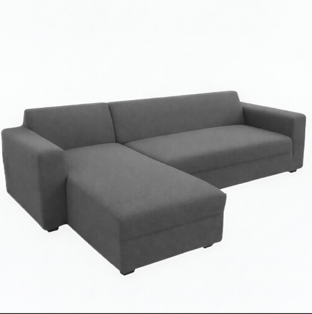 Anyseat 4-Seater Sofa Cover – Plain Gray Style Slipcover for Living Room Chair Protection