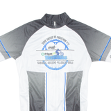 Cycling Mens Jersey White 1/2 Zip S