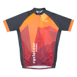 Cycling Mens Jersey Orange 1/2 Zip M