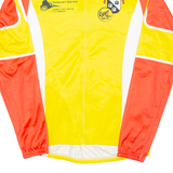 Cycling Mens Jersey Yellow Long Sleeve 1/2 Zip M