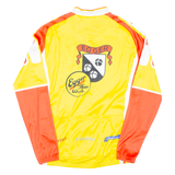 Cycling Mens Jersey Yellow Long Sleeve 1/2 Zip M