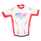 Cycling Mens Jersey White 1/2 Zip L