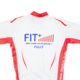 Cycling Mens Jersey White 1/2 Zip L