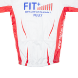 Cycling Mens Jersey White 1/2 Zip L