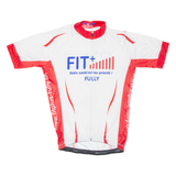 Cycling Mens Jersey White 1/2 Zip M