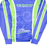 Cycling Mens Jersey Blue Long Sleeve 1/2 Zip S