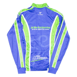 Cycling Mens Jersey Blue Long Sleeve 1/2 Zip S
