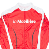 Cycling Mens Jersey Red Long Sleeve 1/2 Zip L