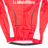 Cycling Mens Jersey Red Long Sleeve 1/2 Zip L