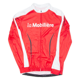 Cycling Mens Jersey Red Long Sleeve 1/2 Zip L