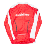 Cycling Mens Jersey Red Long Sleeve 1/2 Zip L