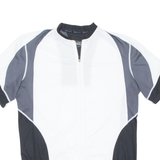 Cycling Mens Jersey White 1/2 Zip L