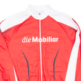 Cycling Mens Jersey Red Long Sleeve 1/2 Zip 2XL