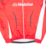 Cycling Mens Jersey Red Long Sleeve 1/2 Zip 2XL