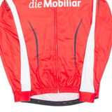 Cycling Mens Jersey Red Long Sleeve 1/2 Zip L