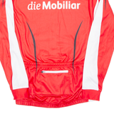 Cycling Mens Jersey Red Long Sleeve 1/2 Zip L
