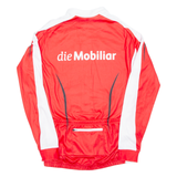 Cycling Mens Jersey Red Long Sleeve 1/2 Zip L