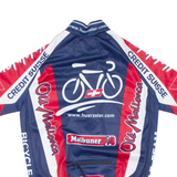 Cycling Mens Jersey Blue 1/2 Zip XXS