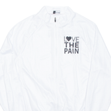 Cycling Mens Jersey White Long Sleeve 1/2 Zip S