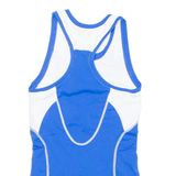 Cycling Womens Jersey Blue Sleeveless 1/2 Zip M