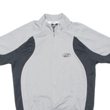 Cycling Mens Jersey Grey 1/2 Zip S