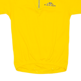 Cycling Mens Jersey Yellow 1/4 Zip S