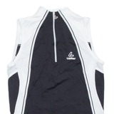 Cycling Mens Jersey Black Sleeveless 1/2 Zip XS