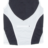 Cycling Mens Jersey Black Sleeveless 1/2 Zip XS