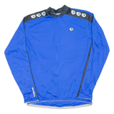 Cycling Mens Jersey Blue Long Sleeve 1/2 Zip L