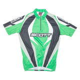 Cycling Mens Jersey Green 1/2 Zip XL