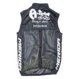 Cycling Mens Jersey Green Sleeveless 1/2 Zip M