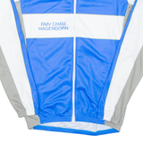 Cycling Mens Jersey Blue Long Sleeve 1/2 Zip XL