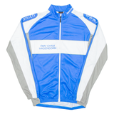 Cycling Mens Jersey Blue Long Sleeve 1/2 Zip XL