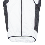 Cycling Mens Jersey White Sleeveless 1/2 Zip L