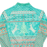 Cycling Mens Jersey Green Long Sleeve 1/2 Zip L