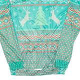 Cycling Mens Jersey Green Long Sleeve 1/2 Zip L