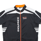 Cycling Mens Jersey Black 1/2 Zip 2XL