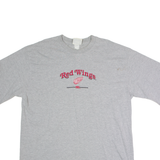 LEE Detroit Red Wings Mens T-Shirt Grey 90s USA Crew Neck XL