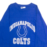 LOGO 7 Indianapolis Colts Mens T-Shirt Blue 3/4 Sleeve 90s USA L