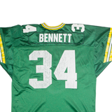 WILSON Green Bay Packers Home #33 Bennett Mens Jersey Green 90s USA Nylon 2XL