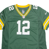 NIKE Green Bay Packers Home #12 Rodgers Womens Jersey Green USA V-Neck XL