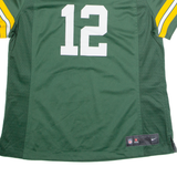 NIKE Green Bay Packers Home #12 Rodgers Womens Jersey Green USA V-Neck XL